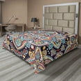 thumbnail image 1 of Ambesonne Ethnic Flat Sheet, Vintage Boho Art, King Size, Multicolor, 1 of 1