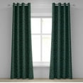 thumbnail image 1 of Ambesonne Ethnic Grommet Curtain, Foliage Pattern, 50" x 96", Seal Brown Turquoise, 1 of 6