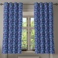 thumbnail image 1 of Ambesonne Ethnic Grommet Curtain, Folk Chinese Theme Swirl, 50" x 63", Royal and Sky Blue, 1 of 6