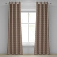thumbnail image 1 of Ambesonne Ethnic Grommet Curtain, Framework Wide Petals, 50" x 84", Maroon Pink Almond Green, 1 of 6