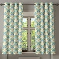 thumbnail image 1 of Ambesonne Ethnic Grommet Curtain, Ikat Pattern Flourishing Art, 50"x63", Mustard Blue Turquoise, 1 of 1