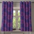 thumbnail image 1 of Ambesonne Ethnic Grommet Curtain, Paisley Flower, 50" x 54", Dark Blue Purple, 1 of 6