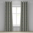 thumbnail image 1 of Ambesonne Ethnic Grommet Curtain, Persian Flora, 50" x 96", Tan Blue White, 1 of 6