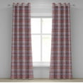 thumbnail image 1 of Ambesonne Ethnic Grommet Curtain, Retro Spring Aztec Art, 50" x 84", Pale Blue Indigo, 1 of 6