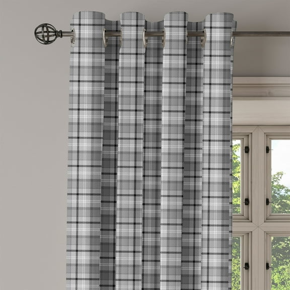 Ambesonne Ethnic Grommet Curtain Single Panel, Gaelic Culture Pattern, 50"x60", Charcoal Grey Dimgrey