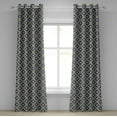 thumbnail image 1 of Ambesonne Ethnic Grommet Curtain, Vintage Tile Art, 50" x 120", Blue Orange Beige, 1 of 6