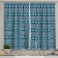 thumbnail image 1 of Ambesonne Ethnic Kitchen Curtains, Alpaca Llama South American, 55"x45", Dark Teal Pastel Purple, 1 of 1