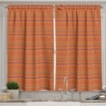 thumbnail image 1 of Ambesonne Ethnic Kitchen Curtains, Boho Tribal Geometric Motifs, 55"x45", Orange Dark Magenta and Blue, 1 of 1