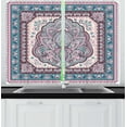 thumbnail image 1 of Ambesonne Ethnic Kitchen Curtains, Paisley Oriental, 55"x39", Pale Pink Purple, 1 of 3