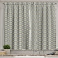 thumbnail image 1 of Ambesonne Ethnic Kitchen Curtains, Repeating Aztec Art, 55"x45", Dark Eggshell Cream, 1 of 3