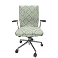 thumbnail image 1 of Ambesonne Ethnic Office Chair Cover Stretchable High Back, Striped Rhombuses Pattern, Reseda Green and Pale Grey, 1 of 1