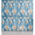 thumbnail image 1 of Ambesonne Ethnic Peel & Stick Wallpaper for Home, Folk Art Ikat Pattern Floral, 13"x72", Sky Blue Orange and White, 1 of 5