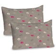 thumbnail image 1 of Ambesonne Ethnic Pillow Sham 2 Pack, Pattern of Hamsa Kabbalah, 26"x20", Dark Tan Champagne, 1 of 3