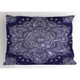 thumbnail image 1 of Ambesonne Ethnic Pillow Sham, Floral Round Retro Ornament, 36" X 20", Lavender Blue Indigo, 1 of 2