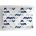 thumbnail image 1 of Ambesonne Ethnic Pillow Sham, Ikat Chevron Zig Zag, 26" X 20", Slate Blue Purple White, 1 of 2