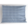 thumbnail image 1 of Ambesonne Ethnic Pillow Sham, Ikat Shibori Bohemian, 26" X 20", Navy Blue and White, 1 of 2