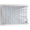 thumbnail image 1 of Ambesonne Ethnic Pillow Sham, Persian Cultural Motif, 26" X 20", Dark Blue White, 1 of 2