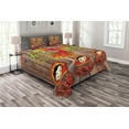 thumbnail image 1 of Ambesonne Ethnic Quilted Bedspread Set 3 Pcs, Folkloric Russian Dolls, King Size, Multicolor, 1 of 3