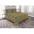 thumbnail image 1 of Ambesonne Ethnic Quilted Bedspread Set 3 Pcs, Mosaic Folkloric Ethnic, Queen Size, Multicolor, 1 of 3