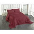 thumbnail image 1 of Ambesonne Ethnic Quilted Coverlet 2 Pcs, Oriental Floral Sketch Ivies, Twin Size, Maroon White, 1 of 4
