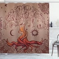 thumbnail image 1 of Ambesonne Ethnic Shower Curtain, Charming Vintage Tree, 69"Wx84"L, Orange Mauve Taupe, 1 of 5