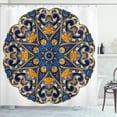thumbnail image 1 of Ambesonne Ethnic Shower Curtain, Floral Mandala Motif, 69"Wx84"L, Blue Orange Purple, 1 of 5