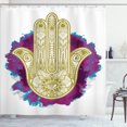 thumbnail image 1 of Ambesonne Ethnic Shower Curtain, Folkloric Motif Art Print, 69"Wx70"L, Purple Turquoise, 1 of 4