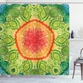 thumbnail image 1 of Ambesonne Ethnic Shower Curtain, Lace Mandala Hippie Style, 69"Wx70"L, Yellow Green Blue, 1 of 3