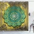 thumbnail image 1 of Ambesonne Ethnic Shower Curtain, Mystic Mandala Artwork Boho, 69"Wx75"L, Turquoise Beige, 1 of 1