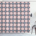 thumbnail image 1 of Ambesonne Ethnic Shower Curtain, Ornamental Floral Elements, 69"Wx70"L, Dark Petrol Blue Coral, 1 of 3
