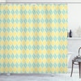 thumbnail image 1 of Ambesonne Ethnic Shower Curtain, Style Oval Shapes, 69"Wx70"L, Mint Green Yellow White, 1 of 4