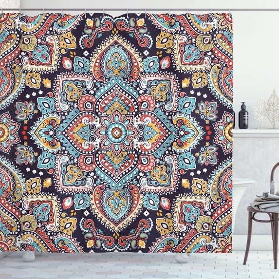 Ambesonne Ethnic Shower Curtain, Vintage Boho Art, 69"Wx84"L, Multicolor