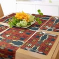 thumbnail image 1 of Ambesonne Ethnic Table Runner & Placemats, Boho Aztec Culture, Placemat 4 pcs + Runner 16"x72", Cinnamon and Multicolour, 1 of 2