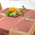 thumbnail image 1 of Ambesonne Ethnic Table Runner & Placemats, Flowers in Bohemian Style, Placemat 4 pcs + Runner 14"x72", Salmon and Tan, 1 of 2