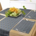thumbnail image 1 of Ambesonne Ethnic Table Runner & Placemats, Mandala, Placemat 4 pcs + Runner 16"x72", Pale Blue Pale Yellow, 1 of 2