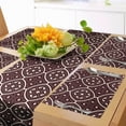 thumbnail image 1 of Ambesonne Ethnic Table Runner & Placemats, Ornament Old Style, Placemat 4 pcs + Runner 16"x90", Dark Brown and Ivory, 1 of 2