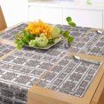 thumbnail image 1 of Ambesonne Ethnic Table Runner & Placemats, Tribal Vintage Theme Motifs, Placemat 4 pcs + Runner 16"x90", Brown and White, 1 of 2