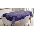 thumbnail image 1 of Ambesonne Ethnic Tablecloth Rectangular Table Cover, Floral Round Retro Ornament, 52"x70", Lavender Blue Indigo, 1 of 4