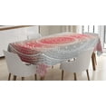 thumbnail image 1 of Ambesonne Ethnic Tablecloth Rectangular Table Cover, Ombre Mandala Boho Art, 60"x84", Grey Red, 1 of 3