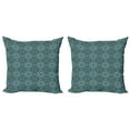 thumbnail image 1 of Ambesonne Ethnic Throw Pillow Cover 2 Pack, Aqua Color Palette Hippie, 16", Multicolor, 1 of 2