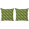 thumbnail image 1 of Ambesonne Ethnic Throw Pillow Cover 2 Pack, Folk Native, 16", Multicolor, 1 of 2