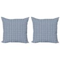 thumbnail image 1 of Ambesonne Ethnic Throw Pillow Cover 2 Pack, Striped Hippie Tile, 20", Navy Blue and Cream, 1 of 2