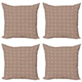 thumbnail image 1 of Ambesonne Ethnic Throw Pillow Cover 4 Pack, Framework Wide Petals, 20", Maroon Pink Almond Green, 1 of 5