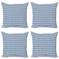 thumbnail image 1 of Ambesonne Ethnic Throw Pillow Cover 4 Pack, Ikat Shibori Bohemian, 18", Navy Blue and White, 1 of 2