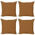 thumbnail image 1 of Ambesonne Ethnic Throw Pillow Cover 4 Pack, Indonesian Grid, 18", Pale Caramel, 1 of 2