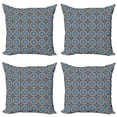thumbnail image 1 of Ambesonne Ethnic Throw Pillow Cover 4 Pack, Mandala, 20", Pale Blue Pale Yellow, 1 of 5