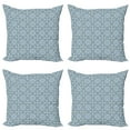 thumbnail image 1 of Ambesonne Ethnic Throw Pillow Cover 4 Pack, Portuguese Floral Retro, 20", Multicolor, 1 of 2