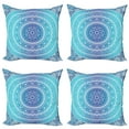 thumbnail image 1 of Ambesonne Ethnic Throw Pillow Cover 4 Pack, Theme, 20", Pale Blue, 1 of 6