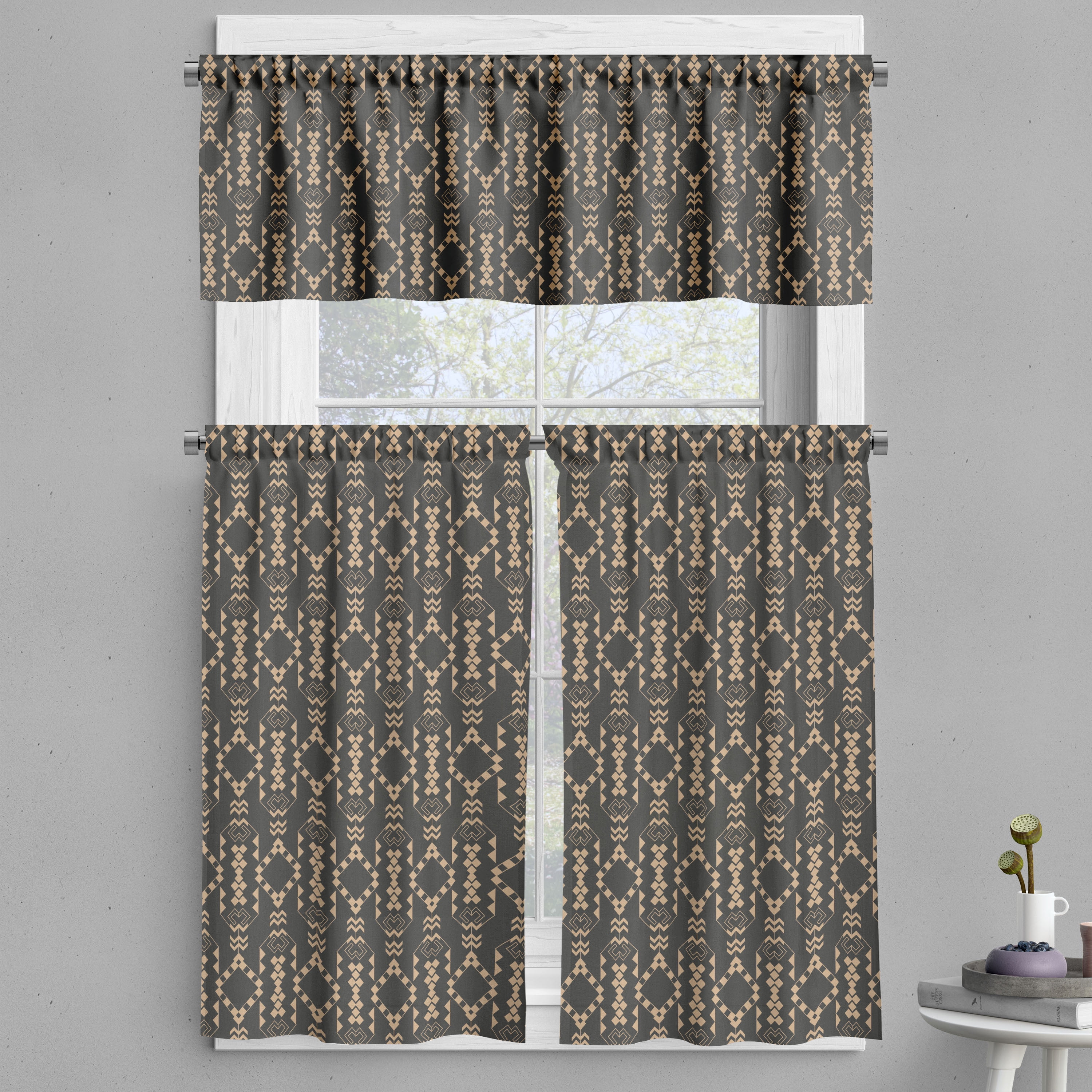 Gray And Tan Curtains