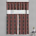 thumbnail image 1 of Ambesonne Ethnic Valance & Curtain, Traditional Small Ornament, 55"x30", Burgundy Emerald Orange, 1 of 7